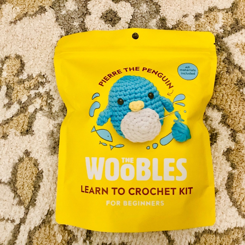 The Woobles Pierre The Penguin Learn Crochet Kit For Beginners New Sealed crafts